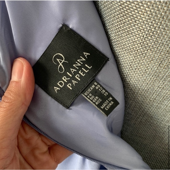 Adrianna Papell Cap Sleeve Belted Party Dress - Picture 8 of 11